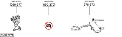 Изпускателна система BOSAL SYS22177