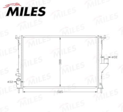 Радиатор, охлаждение двигателя MILES ACRB003 для LADA LARGUS