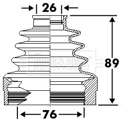 Bellow, drive shaft Borg & Beck BCB6112