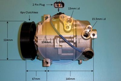 Compressor, air conditioning Auto Air Gloucester 14-7009P