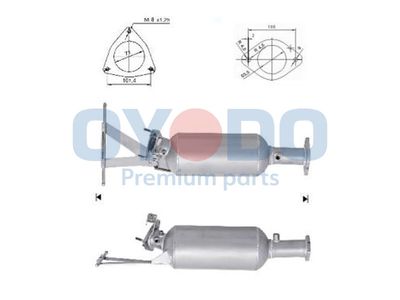 Filtr sadzy / filtr cząstek stałych, układ wydechowy OYODO 36050567