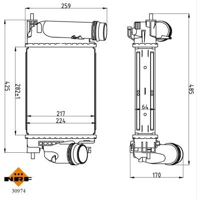 INTERCOOLER COMPRESOR NRF 30974 4