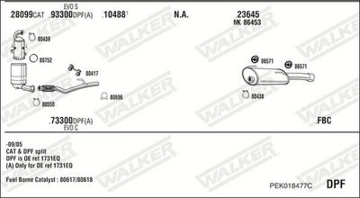ABGASANLAGE WALKER PEK018477C