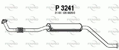 FENNO P3241 Глушитель выхлопных газов  для LADA 111 (Лада 111)
