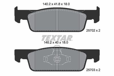 Комплект тормозных колодок, дисковый тормоз TEXTAR 2570201 для SMART FORTWO