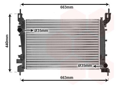 Радиатор, охлаждение двигателя VAN WEZEL 17002358 для FIAT LINEA