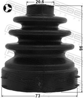 Bellow, drive shaft 2115-CB320ATT