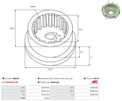 Vorschau Reparatursatz, Starter Ansicht 2