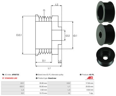 Vorschau Riemenscheibe, Generator Ansicht 4
