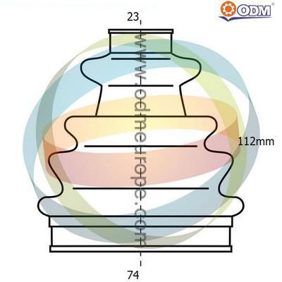 Комплект пыльника, приводной вал Multiparts 21-990012 для SUBARU SVX