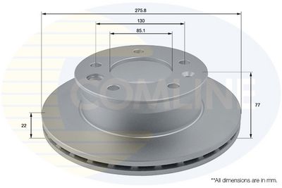 Brzdový kotouč COMLINE ADC1610V