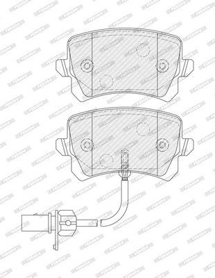 Remblokken set Achter , past: AUDI Q3 2.5 05.13-10.18