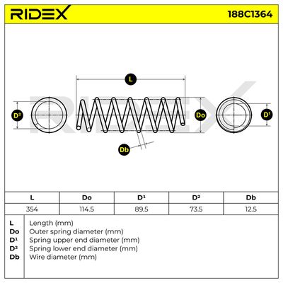 пружина за ходовата част RIDEX 188C1364