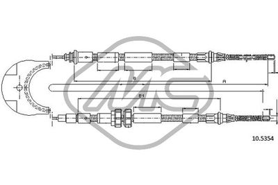 Тросик, cтояночный тормоз Metalcaucho 81794 для FORD ORION