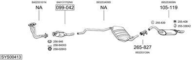Изпускателна система BOSAL SYS00413