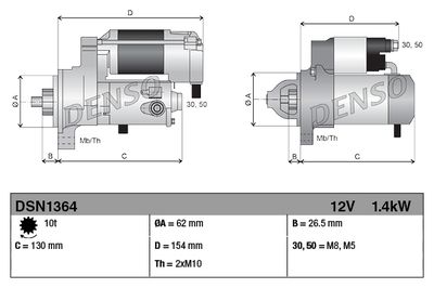 STARTER DENSO DSN1364 2