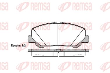 Комплект тормозных колодок, дисковый тормоз REMSA 1287.00 для TOYOTA ALPHARD