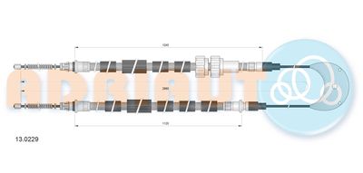 Тросик, cтояночный тормоз ADRIAUTO 13.0229 для FORD ESCORT