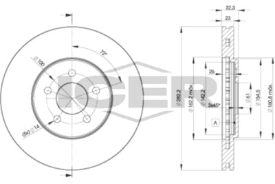 спирачен диск ICER 78BD4073-2