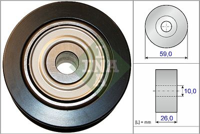 Deflection/Guide Pulley, V-ribbed belt 532 0737 10