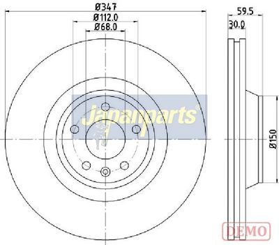 спирачен диск JAPANPARTS DI-0925C