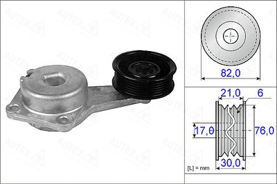 Натяжитель ремня, клиновой зубча AUTEX 654951 для FORD USA F-150