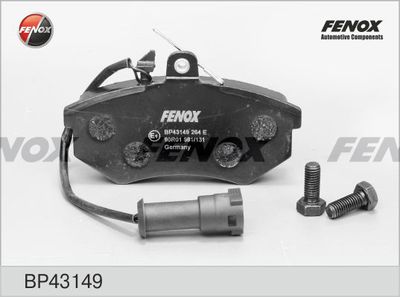 Комплект тормозных колодок, дисковый тормоз FENOX BP43149 для CHERY EASTAR