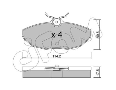 CIFAM 822-1190-0 Тормозные колодки и сигнализаторы  для JAGUAR S-TYPE II (X200) 2.7 D