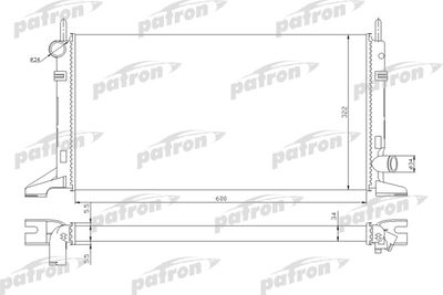 Радиатор, охлаждение двигателя PATRON PRS3321 для FORD ORION