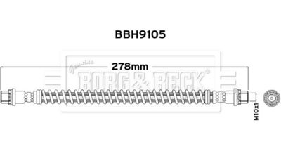 спирачен маркуч BORG & BECK BBH9105