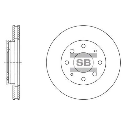 Hi-Q SD1041 Тормозные диски  для HYUNDAI  (Хендай Сантамо)
