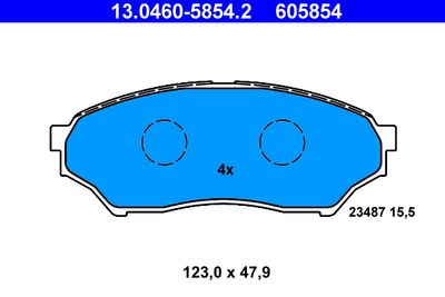 Brake Pad Set, disc brake 13.0460-5854.2