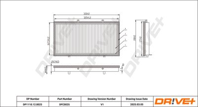 Filtr, vzduch v interiéru Dr!ve+ DP1110.12.0025