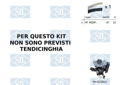 Водяной насос + комплект зубчатого ремня Saleri SIL K1PA1532BH1 для AUDI Q7