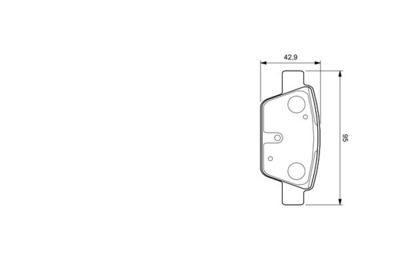 Комплект тормозных колодок, дисковый тормоз BOSCH 0 986 424 594 для FIAT STILO