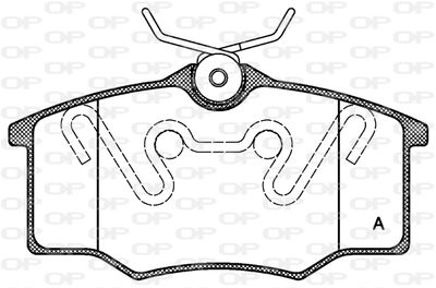 Комплект тормозных колодок, дисковый тормоз OPEN PARTS BPA0846.00 для VW GOL
