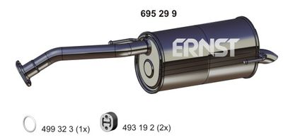 ERNST 695299 Глушник вихлопних газів 