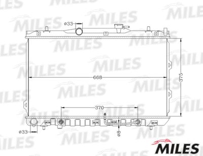 Радиатор, охлаждение двигателя MILES ACRB133