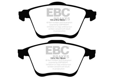 Комплект тормозных колодок, дисковый тормоз EBC Brakes DP21773 для MAZDA 6
