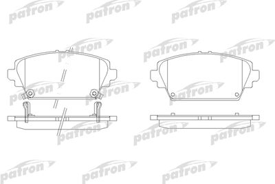PATRON PBP1580 Тормозные колодки и сигнализаторы  для MG MG (Мджи Мджи)