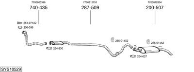 Układ wydechowy BOSAL SYS10529