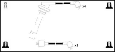 Комплект проводов зажигания LEMARK HOES925 для DAIHATSU APPLAUSE