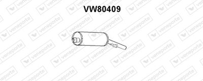 Глушитель выхлопных газов конечный VENEPORTE VW80409 для VW SCIROCCO