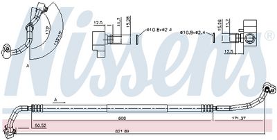 тръбопровод високо налягане, климатизация NISSENS 842885