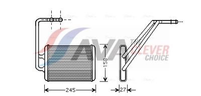 топлообменник, отопление на вътрешното пространство AVA Clever Choice HY6121