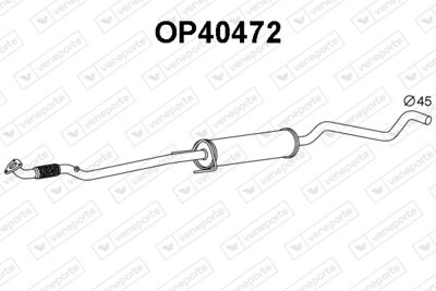 Средний глушитель выхлопных газов VENEPORTE OP40472 для OPEL TIGRA