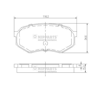 Комплект тормозных колодок, дисковый тормоз NIPPARTS J3603030 для MAZDA 929