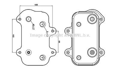 масляный радиатор, двигательное масло AVA QUALITY COOLING PR3102 для PORSCHE CAYMAN