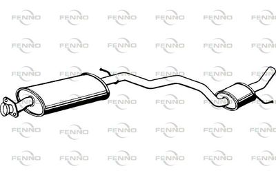 FENNO P1021 Глушитель выхлопных газов  для ALFA ROMEO 147 (937_) 2.0 16V T.SPARK (937.AXA1, 937.AXC1, 937.BXC1)