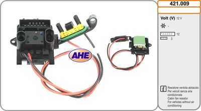 AHE 421.009 Вентилятор системы охлаждения двигателя для RENAULT TRAFIC II Автобус (JL) 2.0 (JL0A) AHE 421.009 Вентилятор системы охлаждения двигателя для RENAULT TRAFIC II Автобус (JL) 2.0 (JL0A)
